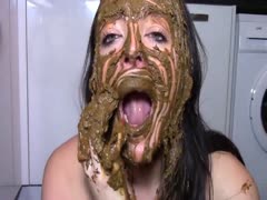 Woman completely covered in Scat